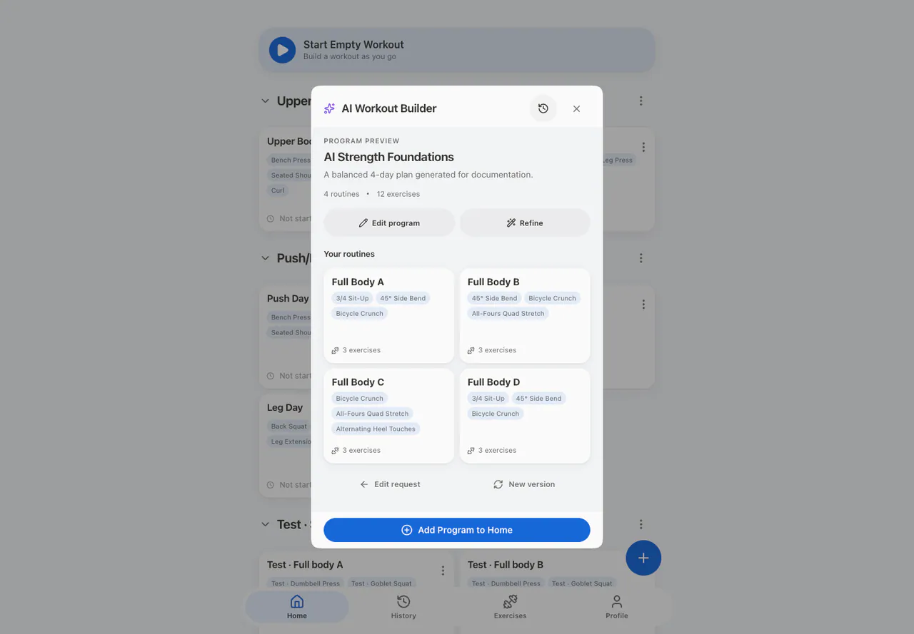 Generated Preview in the Web app, light appearance