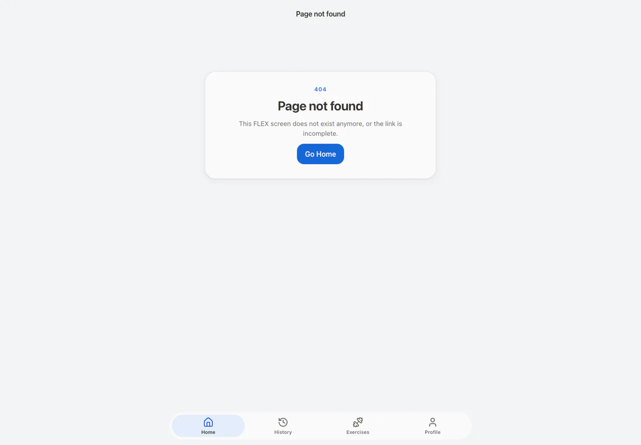 Page not found in the Web app, light appearance